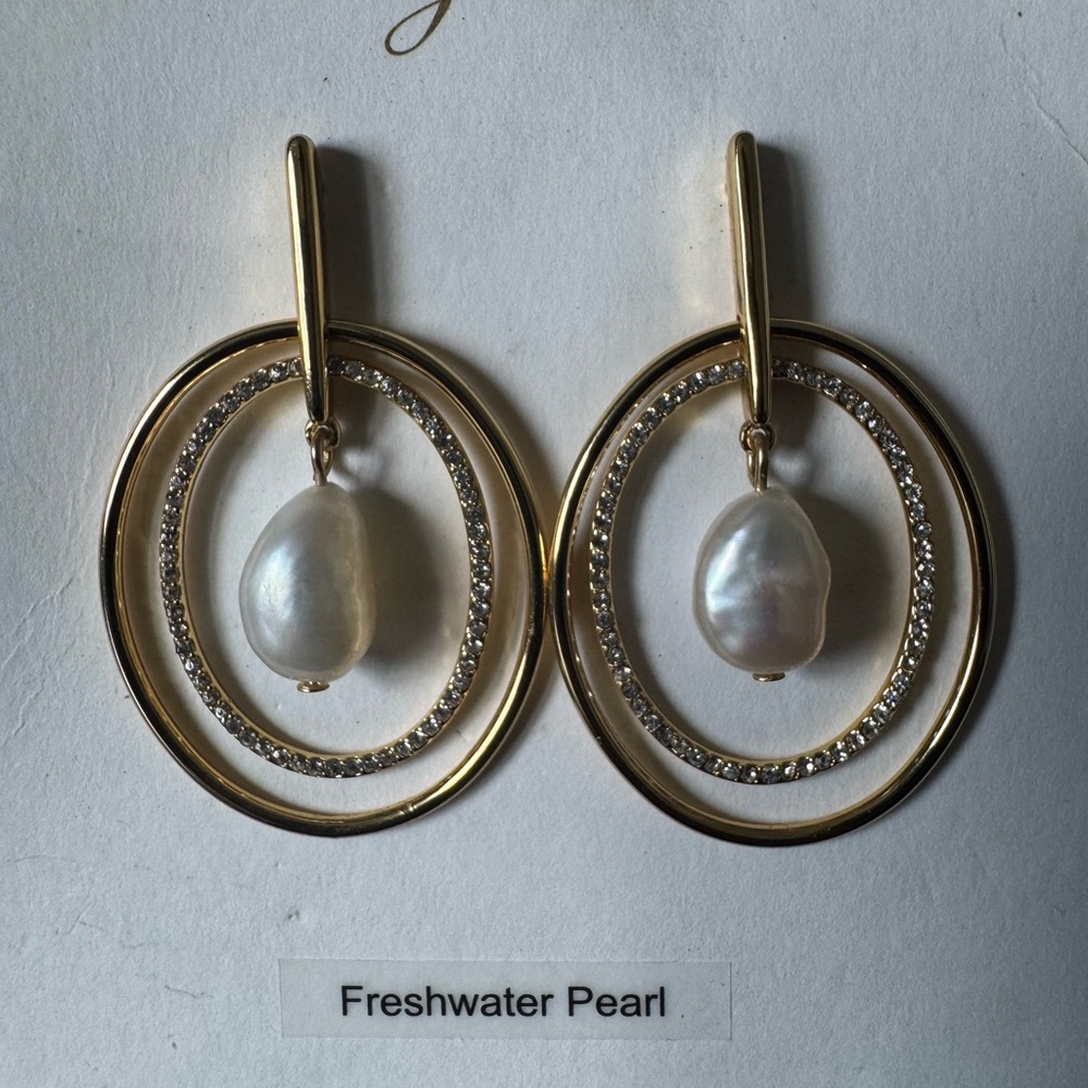 Reclaimed Vintage Gold and Silver Double Hoop Earrings